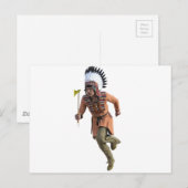 Cheyenne Warrior Running Postkarte (Vorne/Hinten)