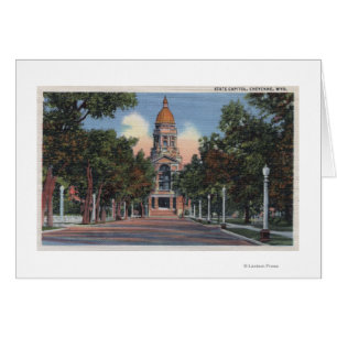 Cheyenne, WY - Blick auf Staat Hauptstadt und Driv