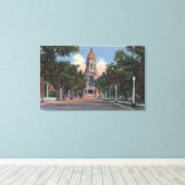 Cheyenne, WY - Blick auf Staat Hauptstadt und Driv Leinwanddruck (Insitu (Holzboden))