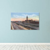 Cheyenne, WY - Gewerkschaft Pazifischer Bahnhof Leinwanddruck (Insitu (Holzboden))