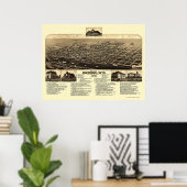 Cheyenne, WY Panoramic Map - 1882 Poster (Heimbüro)