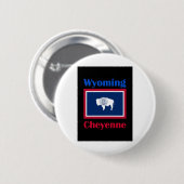 Cheyenne Wyoming Button (Vorne & Hinten)