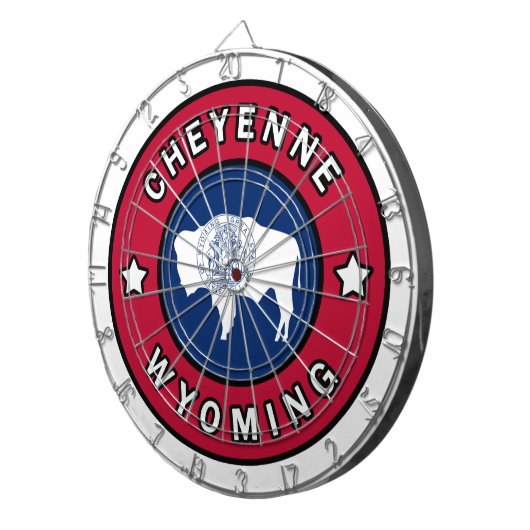 Cheyenne Wyoming Dartscheibe (Vorderseite rechts)