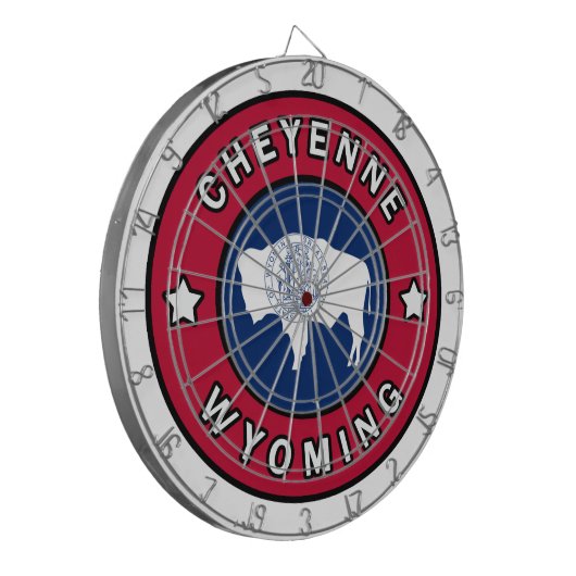 Cheyenne Wyoming Dartscheibe (Vorderseite Links)