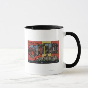 Cheyenne, Wyoming - Große Buchstabenszenen Tasse