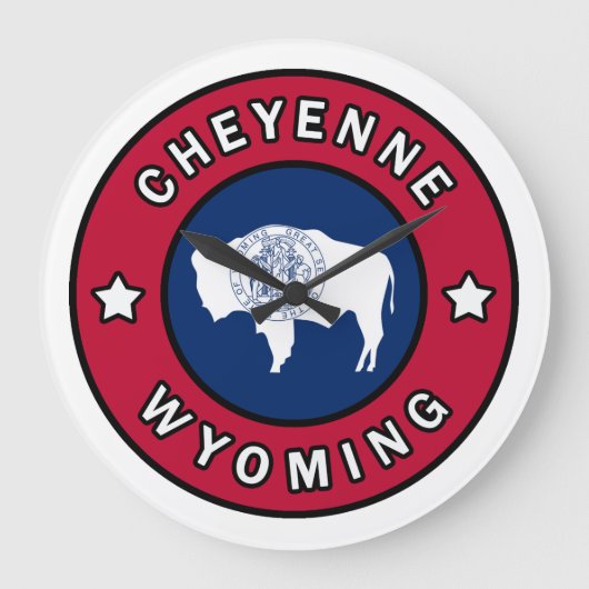 Cheyenne Wyoming Große Wanduhr (Vorderseite)