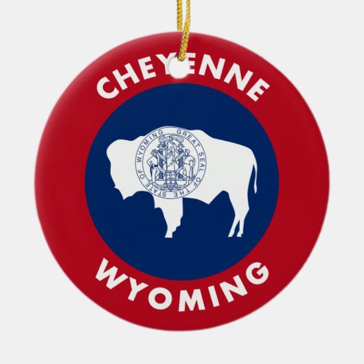 Cheyenne Wyoming Keramikornament (Vorne)