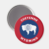 Cheyenne Wyoming Magnet (Vorderseite/Rückseite)