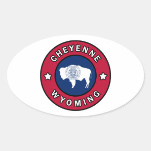 Cheyenne Wyoming Ovaler Aufkleber