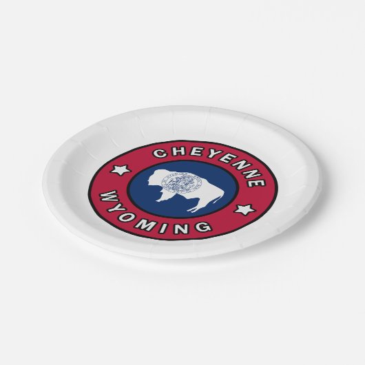 Cheyenne Wyoming Pappteller (Schrägansicht)