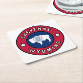 Cheyenne Wyoming Rechteckiger Pappuntersetzer (angewinkelt)