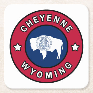 Cheyenne Wyoming Rechteckiger Pappuntersetzer