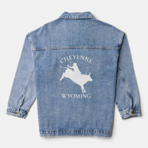 Cheyenne Wyoming Rodeo Bull Riding Jeansjacke