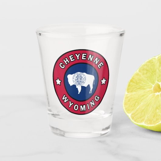 Cheyenne Wyoming Schnapsglas (Vorderseite)