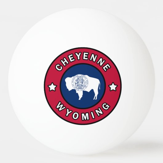 Cheyenne Wyoming Tischtennisball (Vorderseite)
