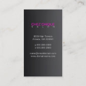 Chez Chique Salon-Visitenkarte Visitenkarte (Rückseite)