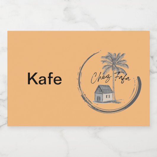 Chez Fafa Coffee Canister Lebensmitteletikett (Einzelnes Label)