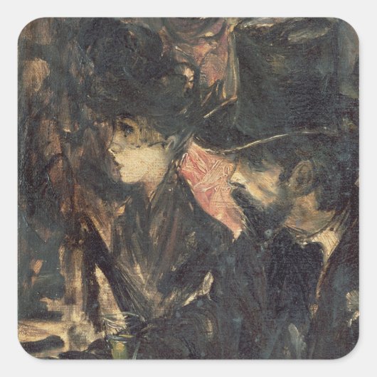 Chez Maxim Quadratischer Aufkleber (Vorderseite)