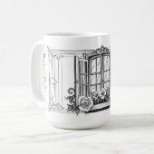 Chez Nous Personalized Family Name French Kaffeetasse (Vorderseite Links)
