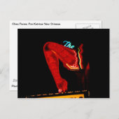 Chez Paree, Pre-Katrina New Orleans Neon Sign Postkarte (Vorne/Hinten)