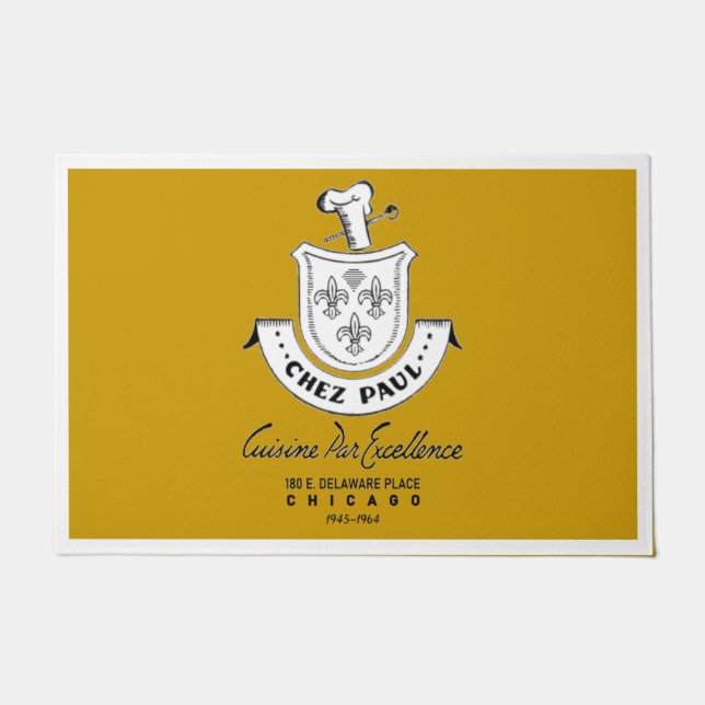 Chez Paul French Restaurant, Chicago, 1945-1964 Fußmatte (Vorderseite)