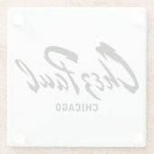 Chez Paul French Restaurant, Chicago Glasuntersetzer (Rückseite)