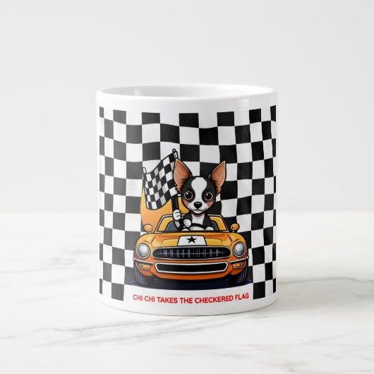 Chi Chi erobert die Checkered Flagge Jumbo-Tasse (Vorderseite)