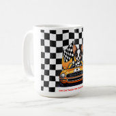 Chi Chi erobert die Schachbrettflagge Kaffeetasse (Vorderseite Links)