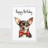 Chi Chihuahua Welppy Dog Birthday Karte (Vorderseite)