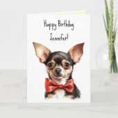 Chi Chihuahua Welppy Dog Geburtsname Karte (Vorderseite)