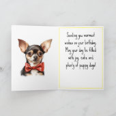Chi Chihuahua Welppy Dog Geburtsname Karte (Innenseite)