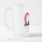 CHI Milchglas-Bierkrug Mattglas Bierglas (Links)