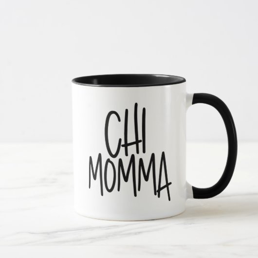 Chi Momma Cute, Silly, Chic Chihuahua Dog Mom Tasse (Rechts)