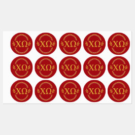 Chi Omega Studentinnenverbindung Stickers Etiketten