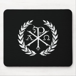 Chi-Rho-Alpha-Omega-Christussymbol des christliche Mousepad