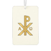 Chi-Rho Alpha Omega Duftstoff Autolufterfrischer (Rückseite)