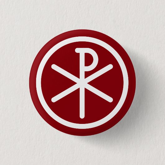 Chi-Rho Christ Symbol Button (Vorderseite)