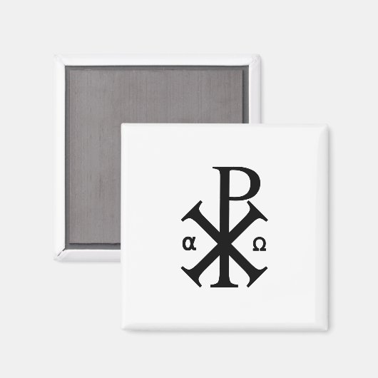 Chi Rho Christliches Symbol Magnet (Vorderseite/Rückseite)