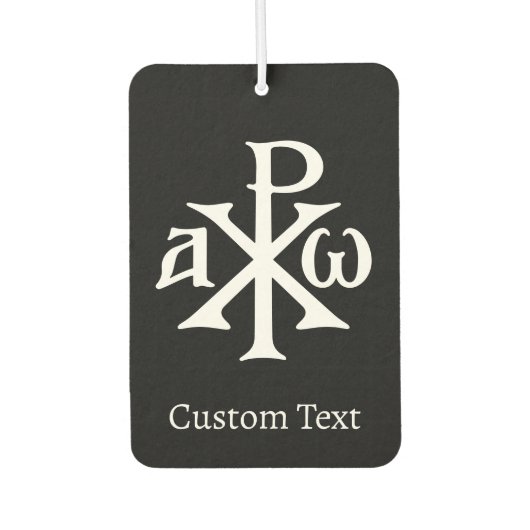 Chi Rho Christogram Autolufterfrischer (Vorderseite)