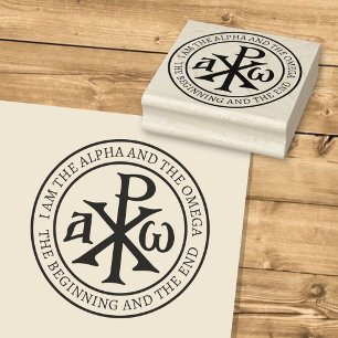 Chi Rho Christogram Gummistempel