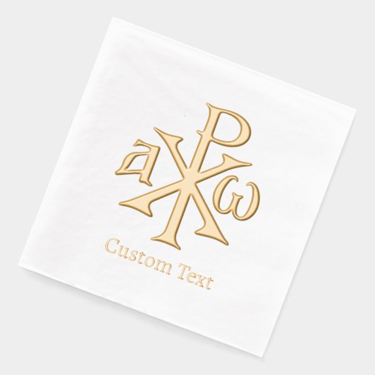 Chi Rho Christogram Servietten Mit Folie (Links)