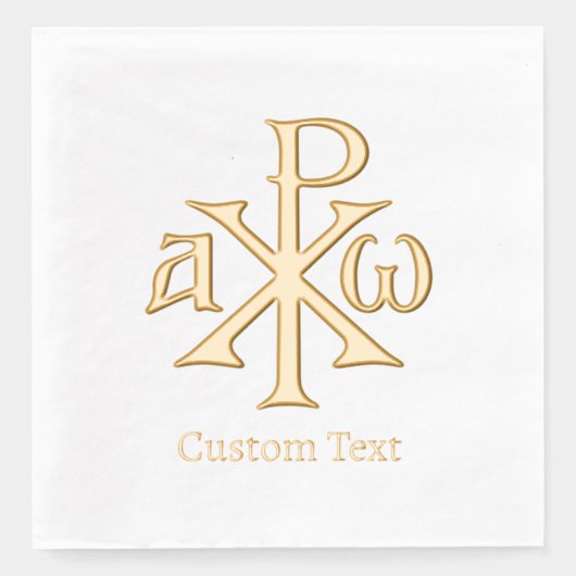 Chi Rho Christogram Servietten Mit Folie (Vorderseite)