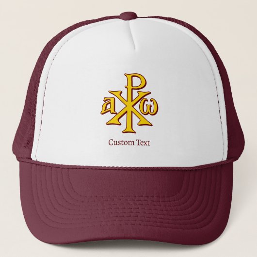 Chi Rho Christogram Truckerkappe (Vorderseite)