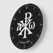 Chi Rho Christogram Wall Clock Große Wanduhr (Winkel)