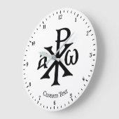 Chi Rho Christogram Wall Clock Große Wanduhr (Winkel)