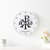 Chi Rho Christogram Wall Clock Große Wanduhr (Zuhause)