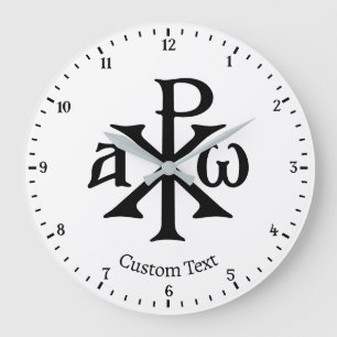 Chi Rho Christogram Wall Clock Große Wanduhr
