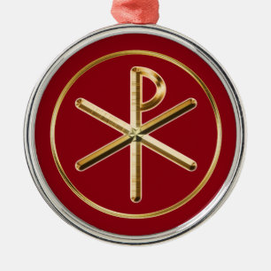Chi-Rho glow Ornament Aus Metall