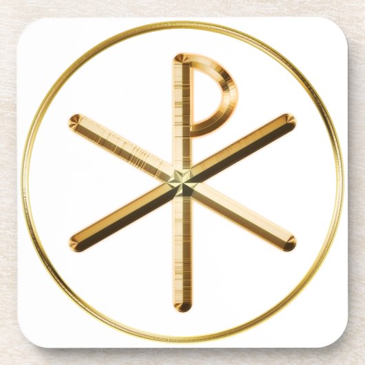 Chi-Rho-Glühen Getränkeuntersetzer (Vorderseite)
