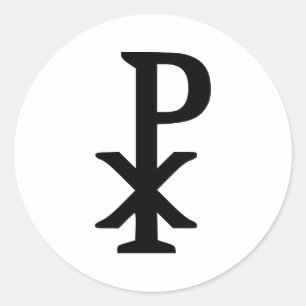 Chi rho - Jesus Runder Aufkleber